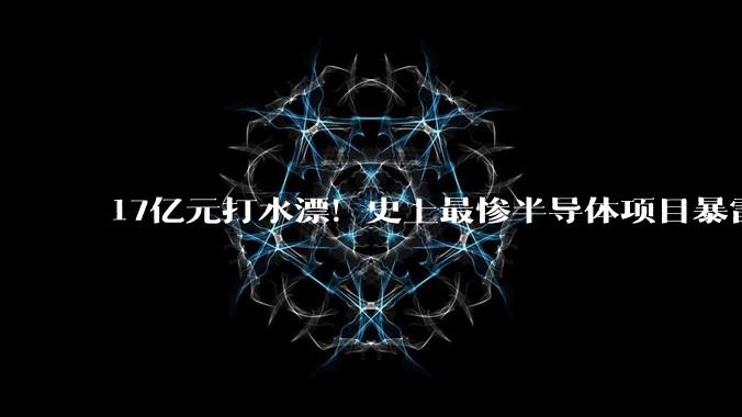 17亿元打水漂！史上最惨半导体项目暴雷：企业失联、高管起诉脱身_经营_莱芯_资产