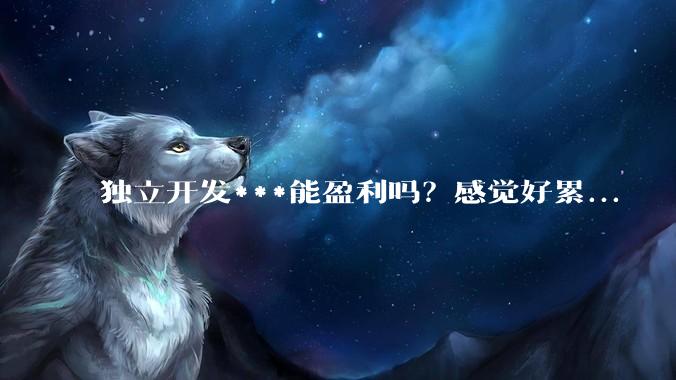 独立开发***能盈利吗？感觉好累...