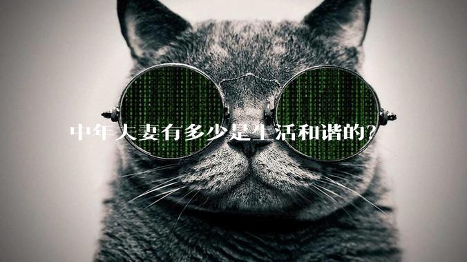 中年夫妻有多少是生活和谐的？